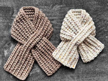 Unisex Keyhole Scarf Crochet Pattern