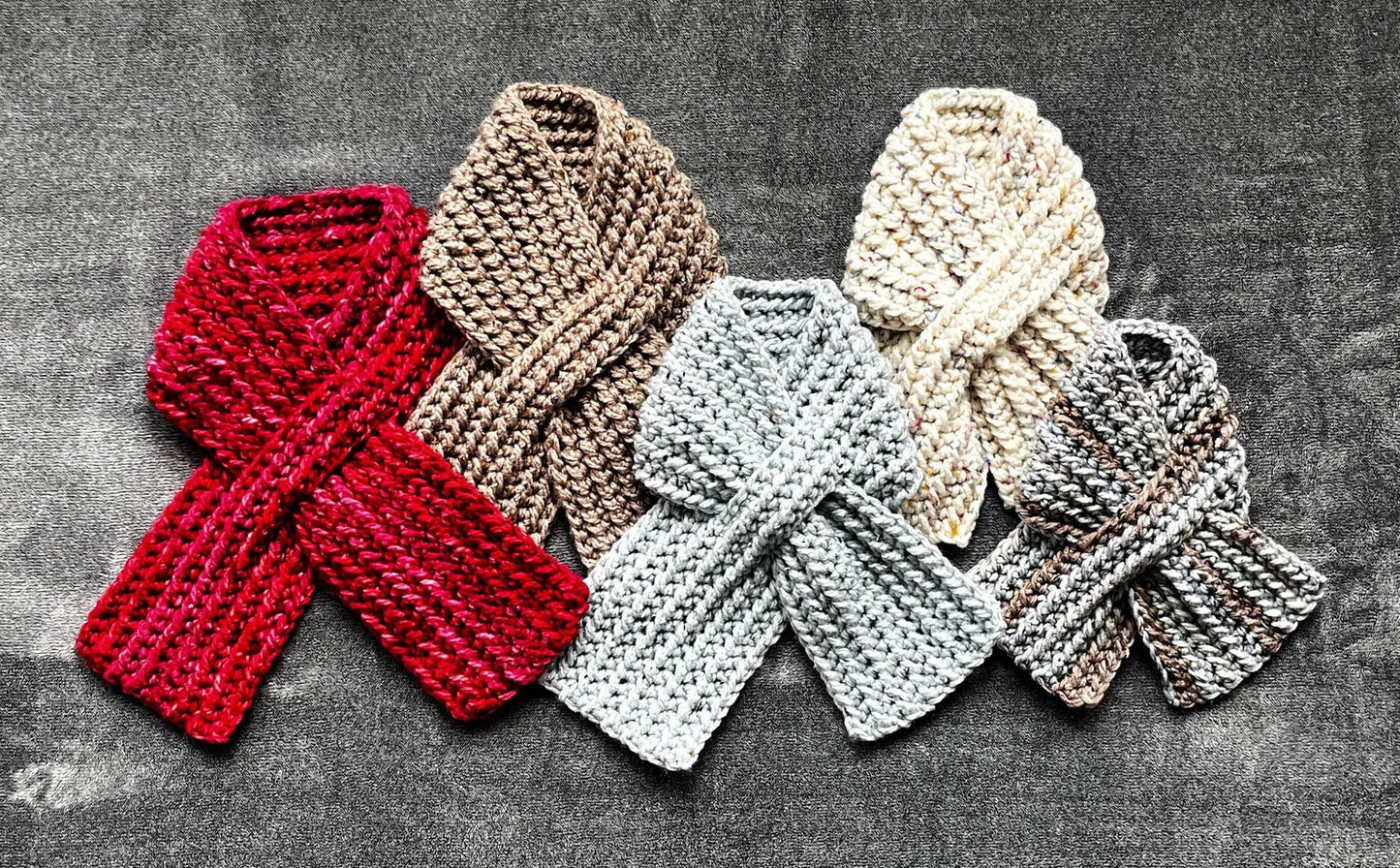 Unisex Keyhole Scarf Crochet Pattern