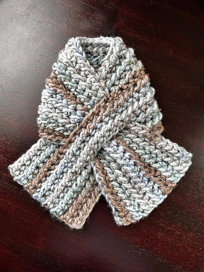 Unisex Keyhole Scarf Crochet Pattern