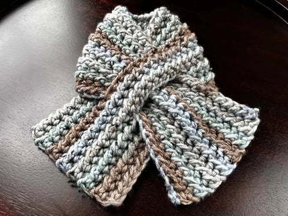 Unisex Keyhole Scarf Crochet Pattern