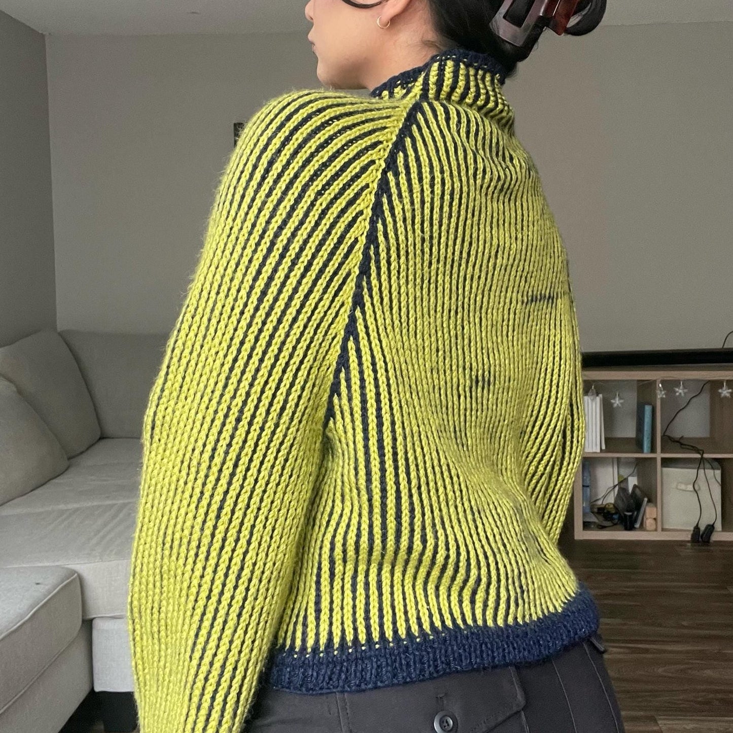 Vertical Stripe Sweater Knitting Pattern