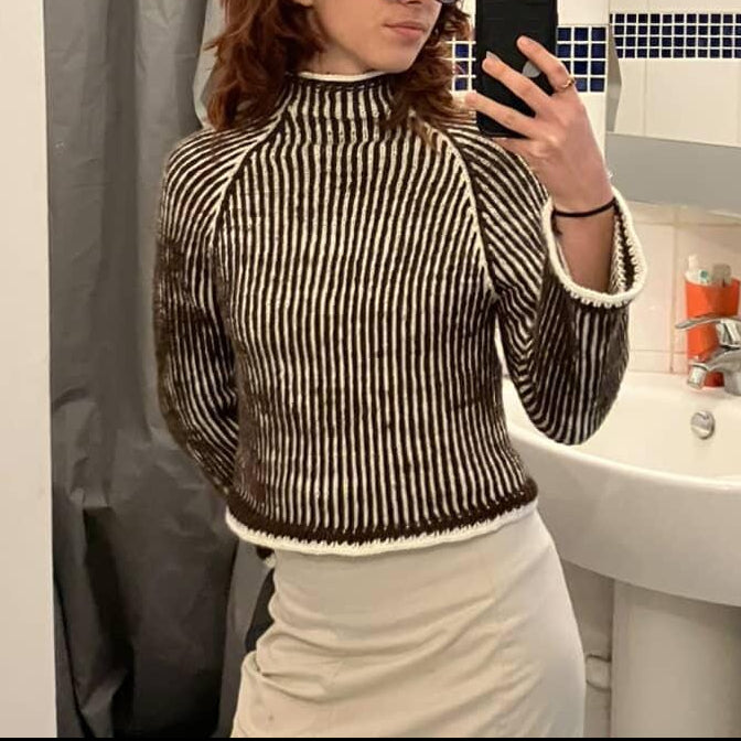 Vertical Stripe Sweater Knitting Pattern