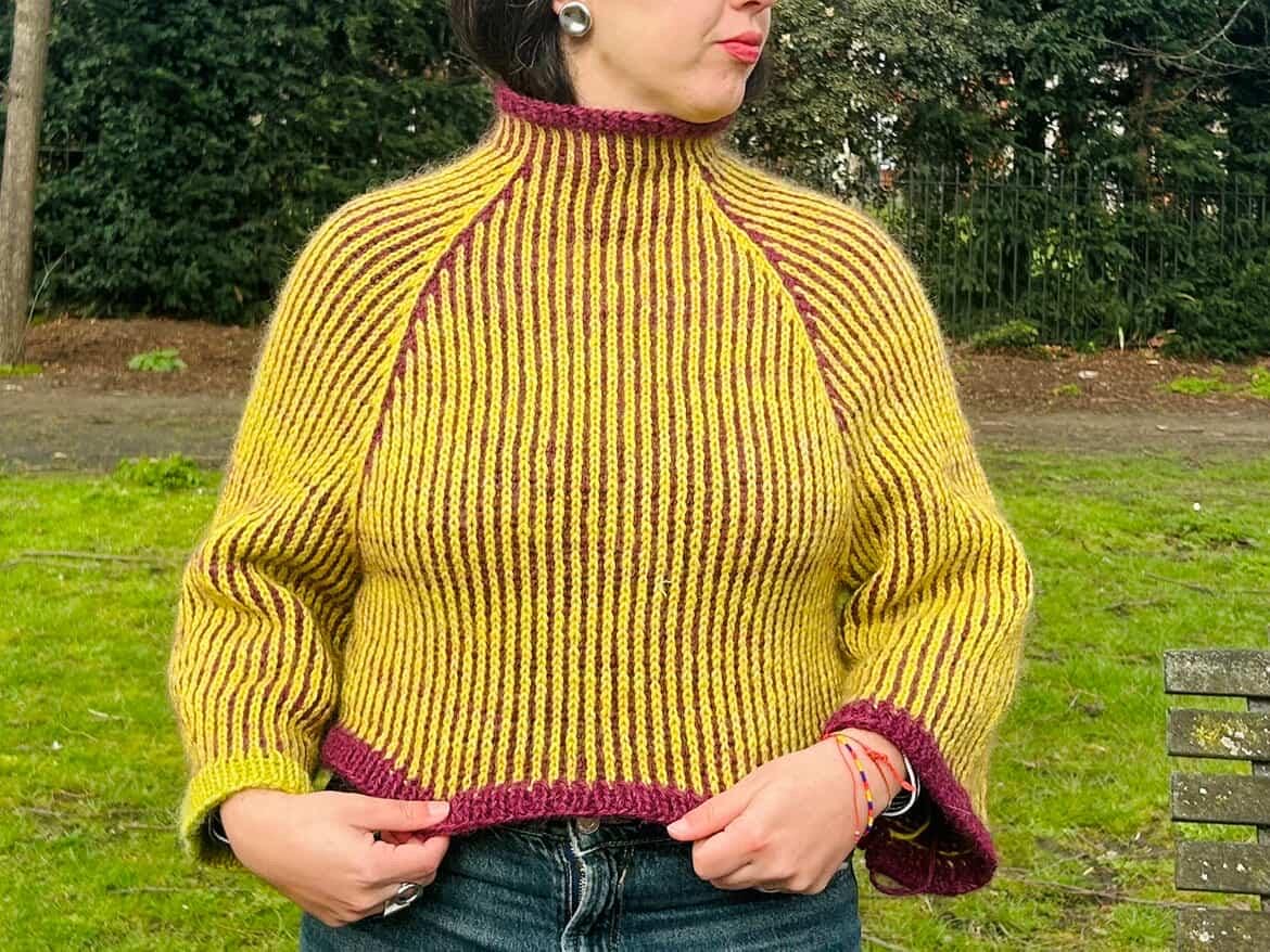 Vertical Stripe Sweater Knitting Pattern