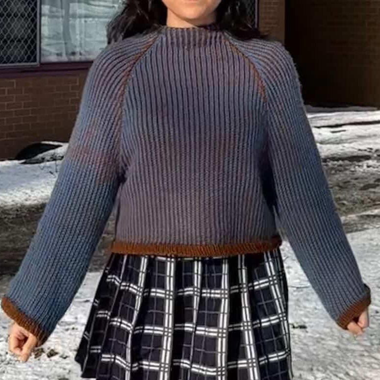 Vertical Stripe Sweater Knitting Pattern