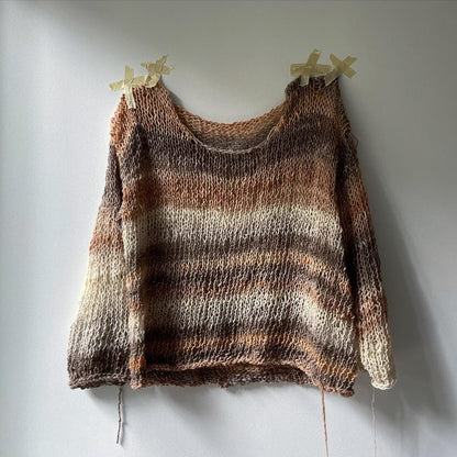 Basic Open Knit Sweater Knitting Pattern