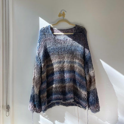 Basic Open Knit Sweater Knitting Pattern