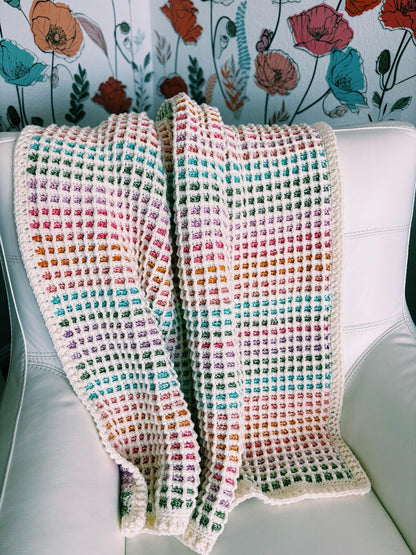 Waffle Stitch Crochet Blanket Pattern