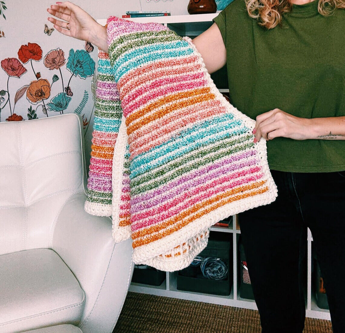 Waffle Stitch Crochet Blanket Pattern