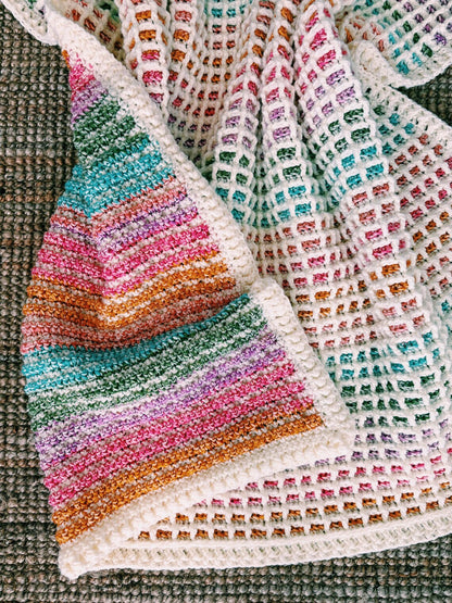 Waffle Stitch Crochet Blanket Pattern