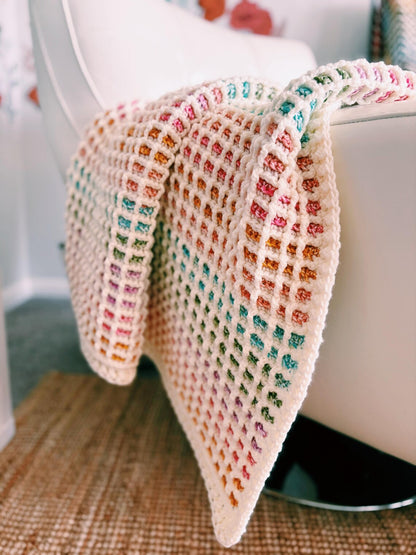Waffle Stitch Crochet Blanket Pattern