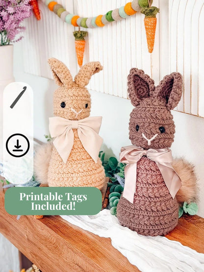 Wheat Stitch Bunny Crochet Pattern
