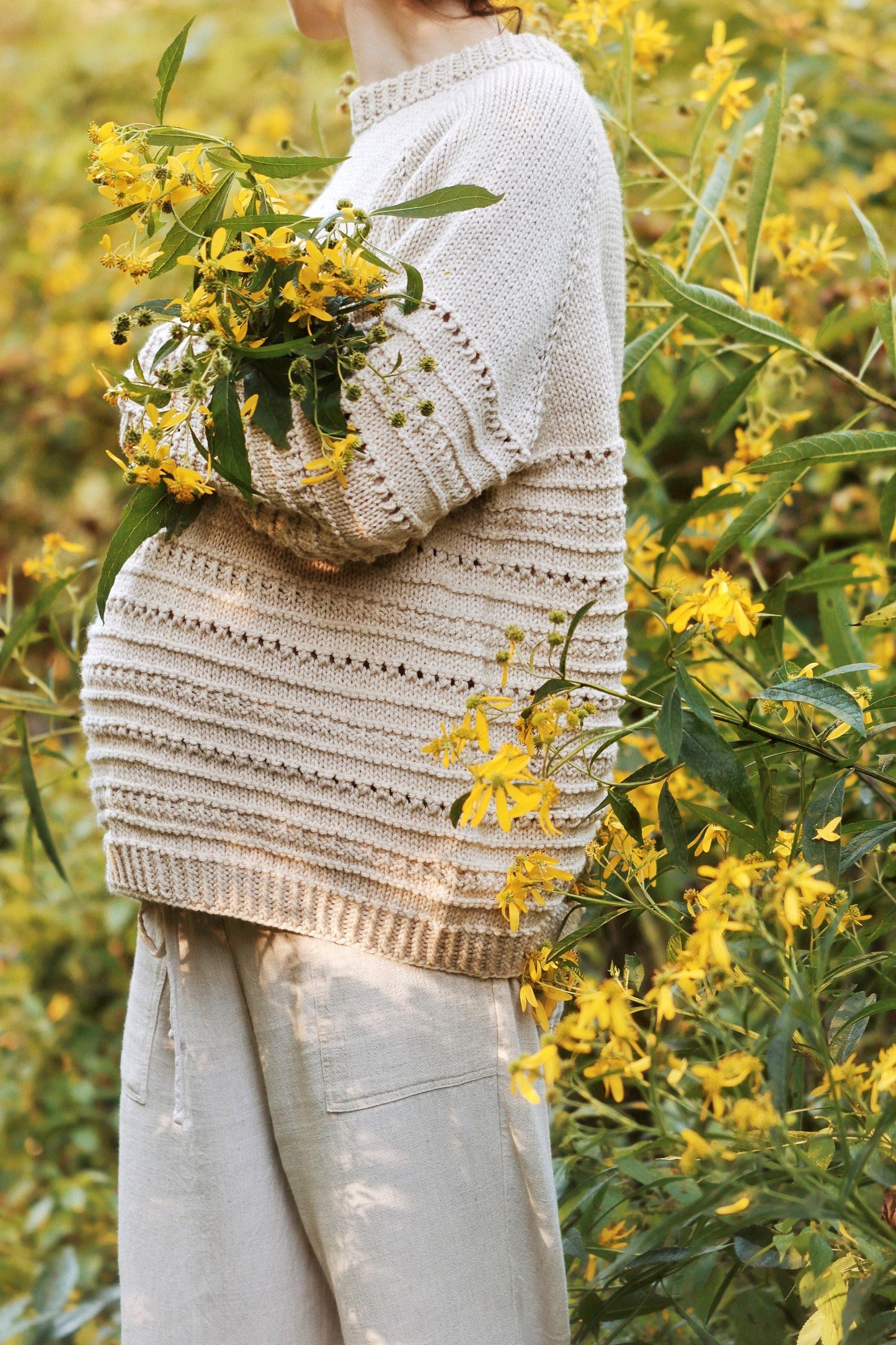 Worsted-Weight Raglan Sweater Knitting Pattern