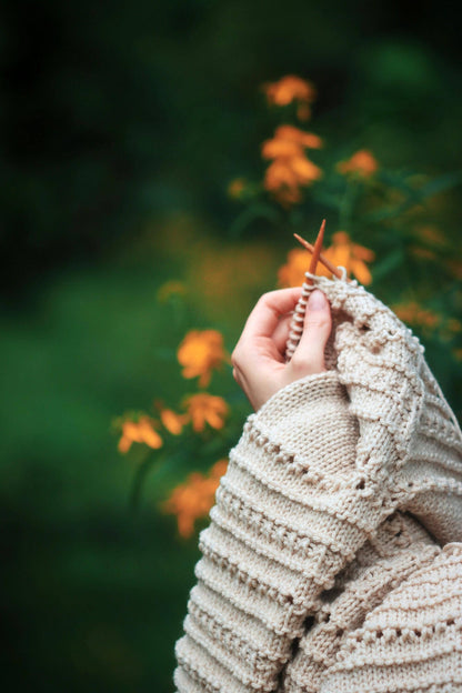 Worsted-Weight Raglan Sweater Knitting Pattern