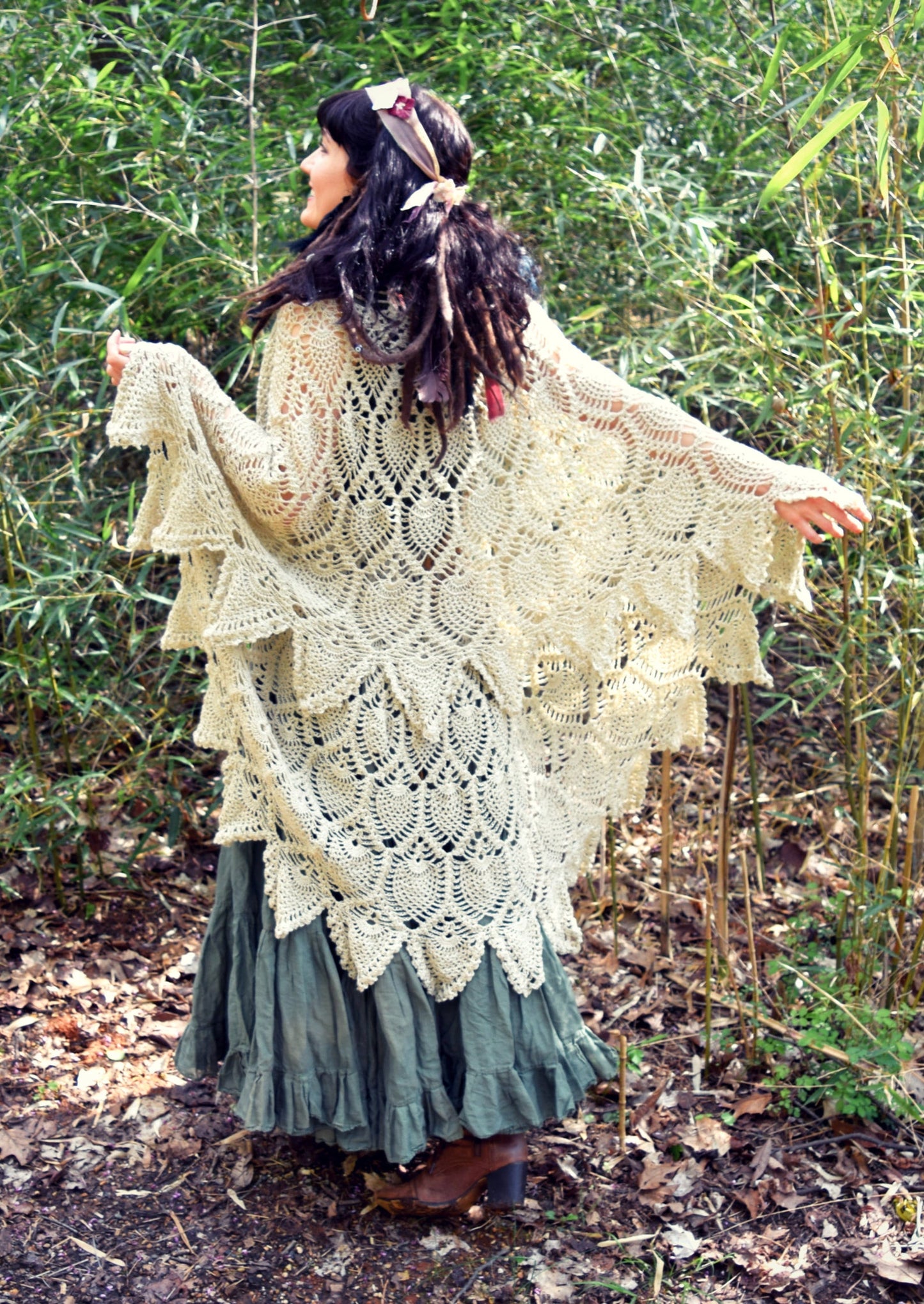 Convertible Pineapple Shawl Crochet Pattern