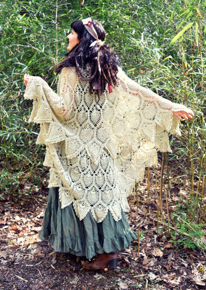 Convertible Pineapple Shawl Crochet Pattern