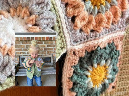 Granny Square Cardigan Crochet Pattern