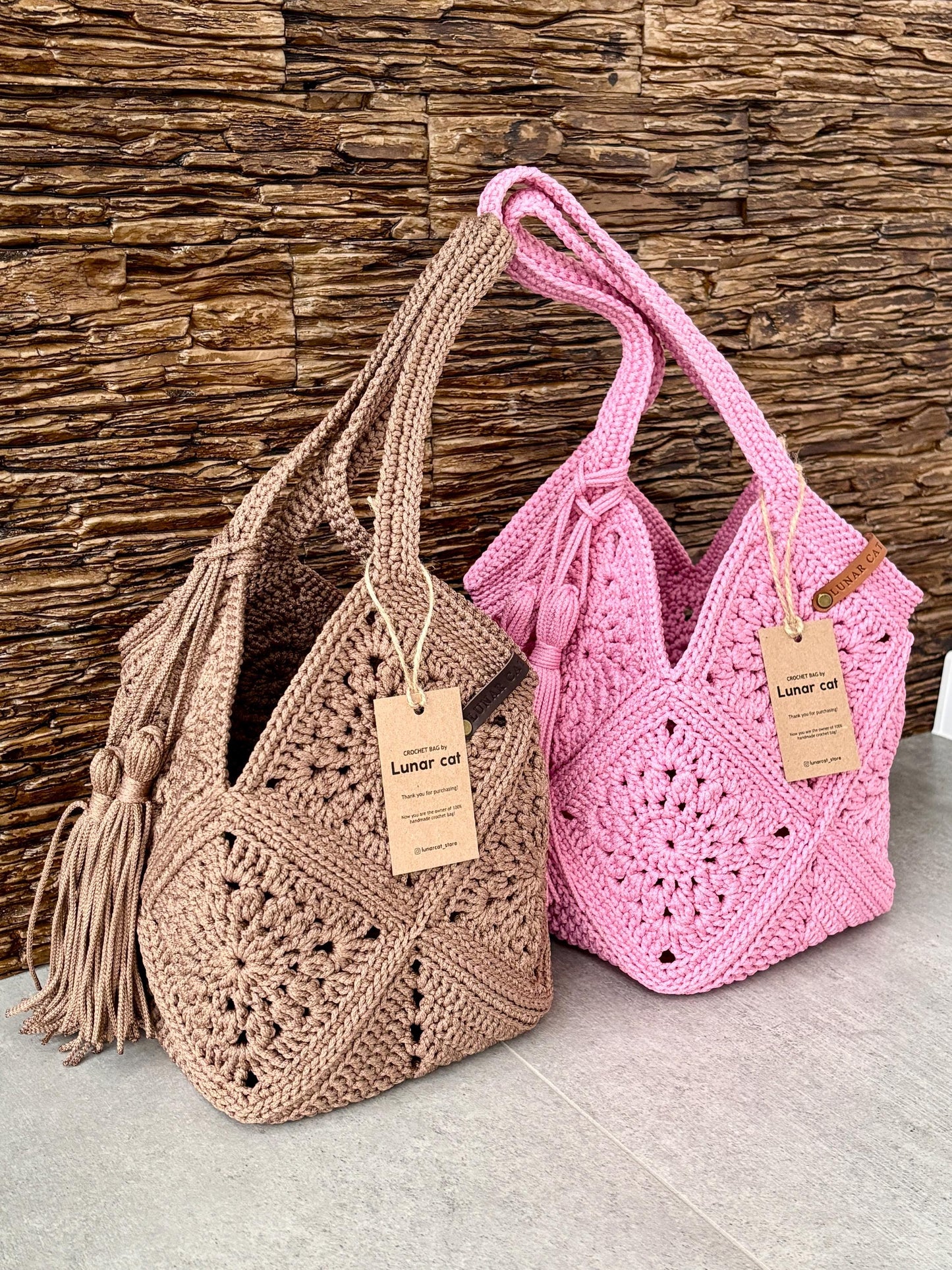 Granny Square Market Bag Crochet Pattern
