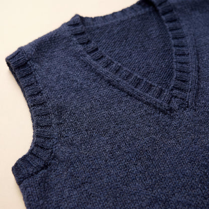 V-Neck Slipover Vest Knitting Pattern