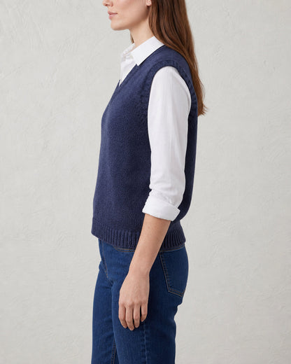 V-Neck Slipover Vest Knitting Pattern
