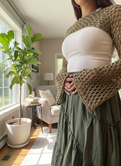 Easy Simple Mesh Bolero Crochet Pattern