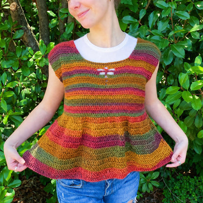 Dragonfly Babydoll Shirt Crochet Pattern
