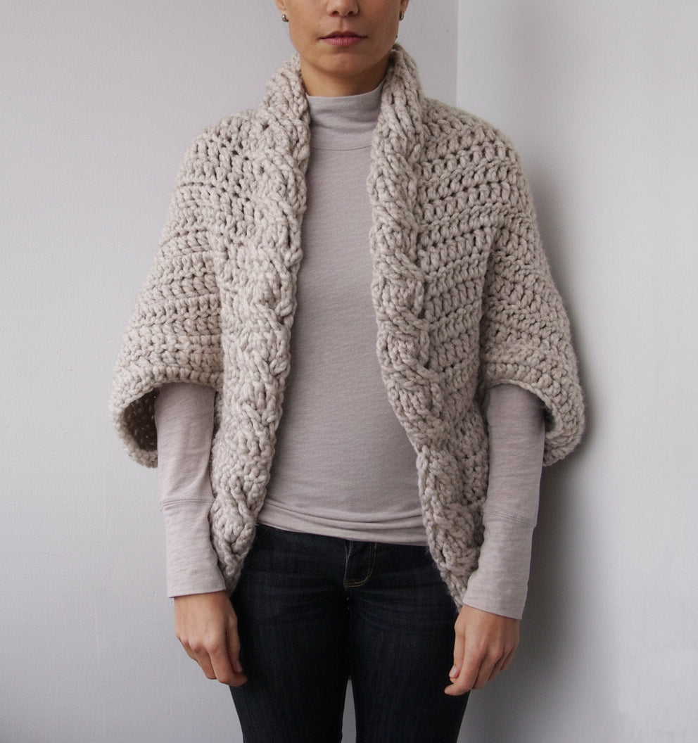 Cable Shrug Crochet Pattern