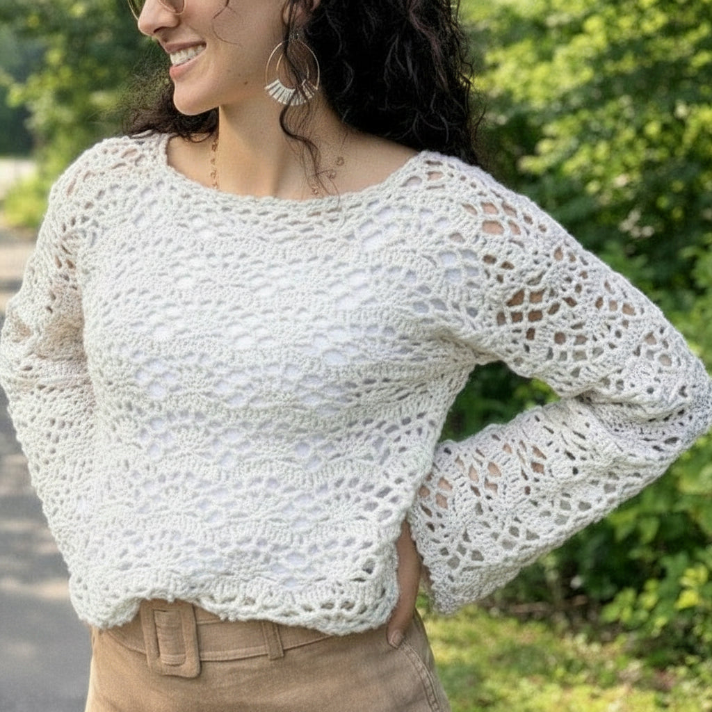 Lacy Summer Sweater Crochet Pattern