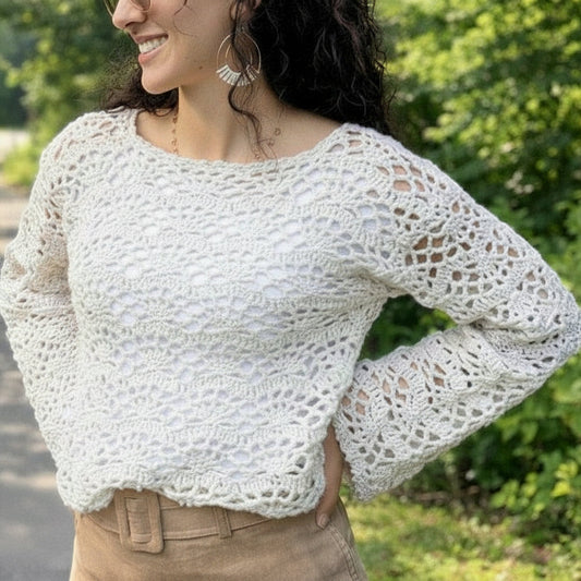Lacy Summer Sweater Crochet Pattern