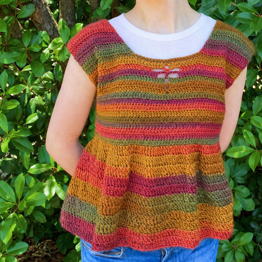 Dragonfly Babydoll Shirt Crochet Pattern