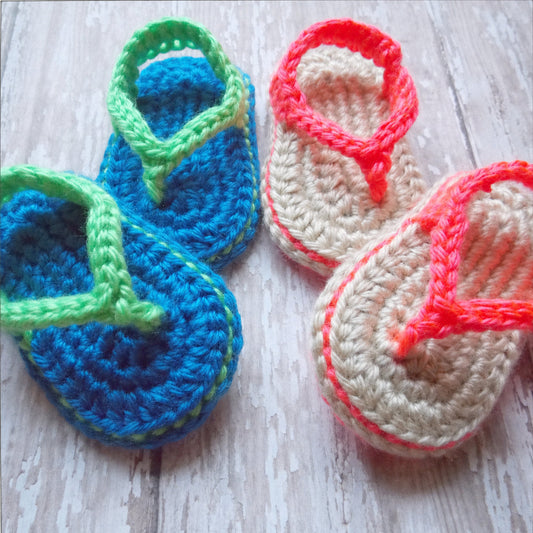 Baby Flip Flops Crochet Pattern