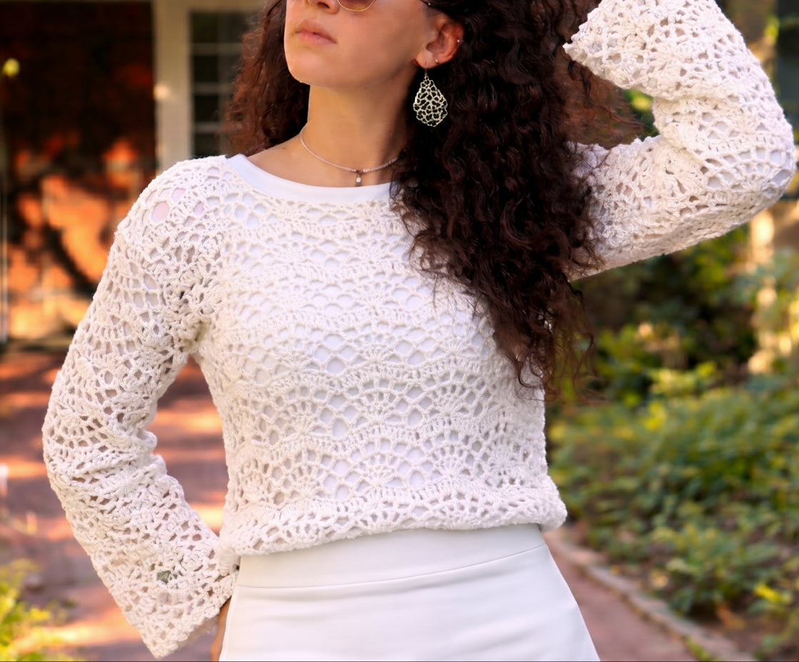 Lacy Summer Sweater Crochet Pattern
