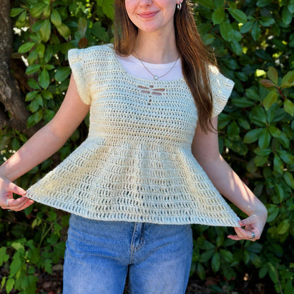 Dragonfly Babydoll Shirt Crochet Pattern