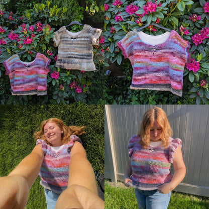 Dragonfly Babydoll Shirt Crochet Pattern