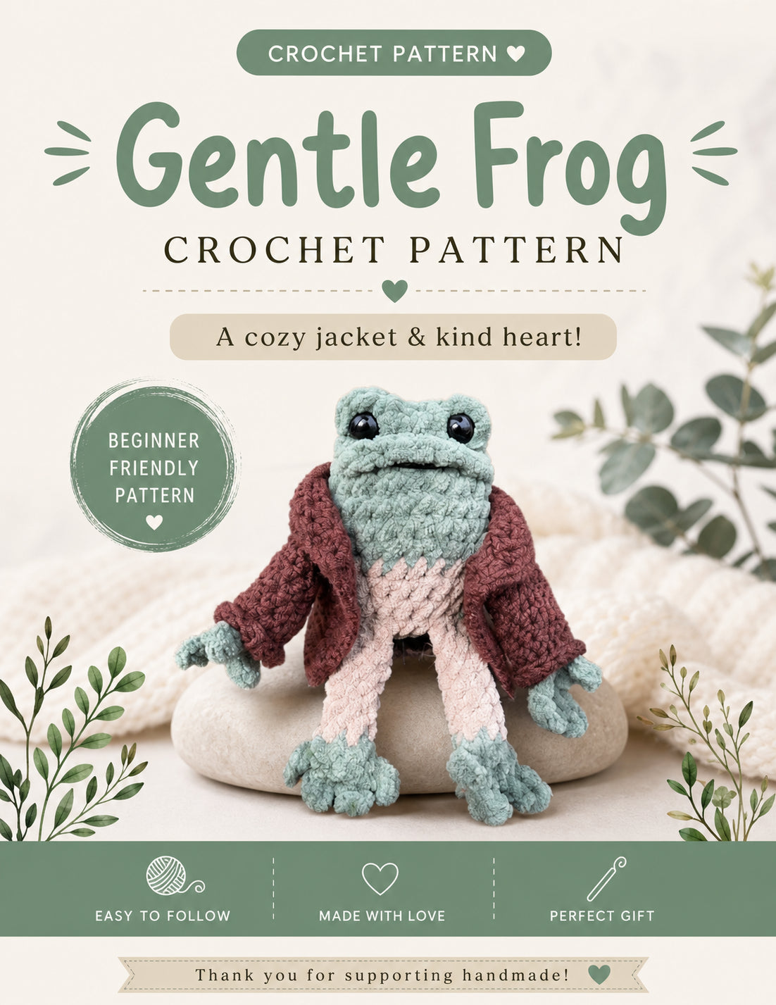 Best Friends Frog and Toad Crochet Pattern