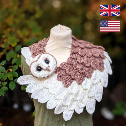 Barn Owl Wrap Crochet Pattern