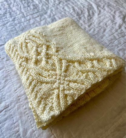 Fairytale Baby Cable Blanket Knitting Pattern