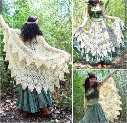 Convertible Pineapple Shawl Crochet Pattern
