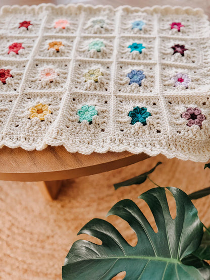 Coastal Bloom Blanket Crochet Pattern