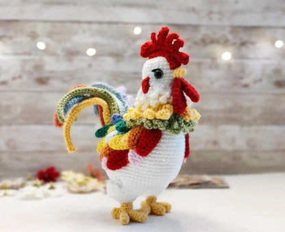 Realistic Colorful Chicken Amigurumi Crochet Pattern