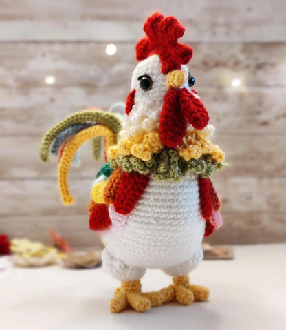 Realistic Colorful Chicken Amigurumi Crochet Pattern