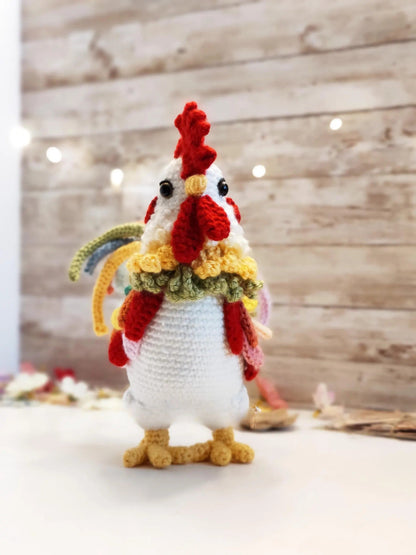 Realistic Colorful Chicken Amigurumi Crochet Pattern