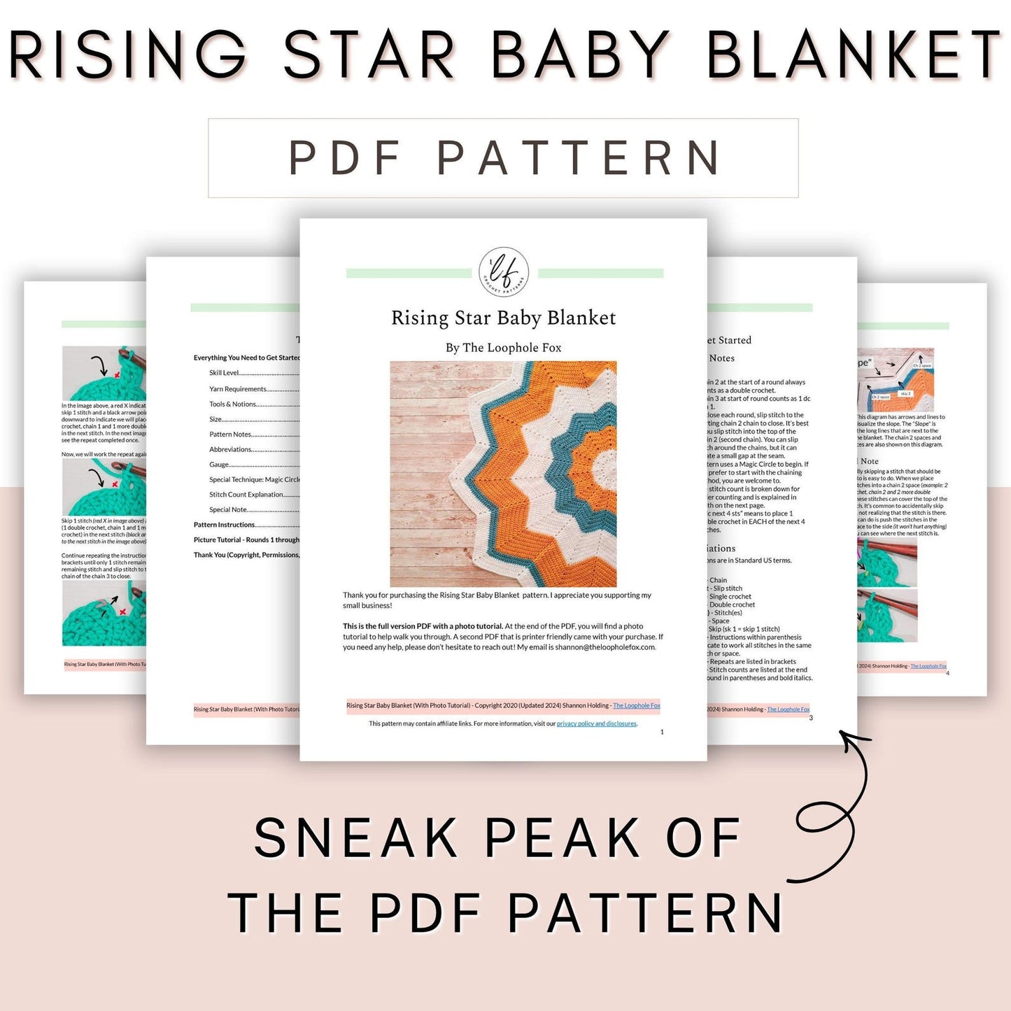 Star Baby Blanket Crochet Pattern