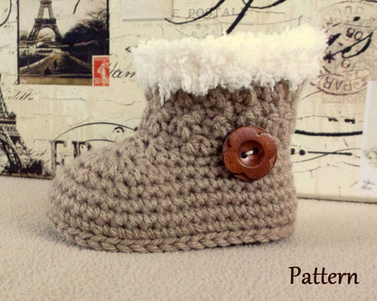 Crochet Pattern Pack Baby Sweater Bootie & Hat