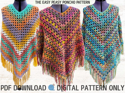 The Easy Peasy Poncho Crochet Pattern