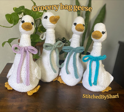 Grocery Bag Goose Crochet Pattern