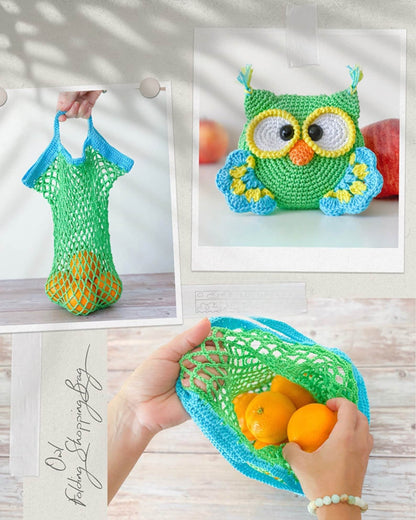 Forest Folding Shopping Bags Crochet Pattern