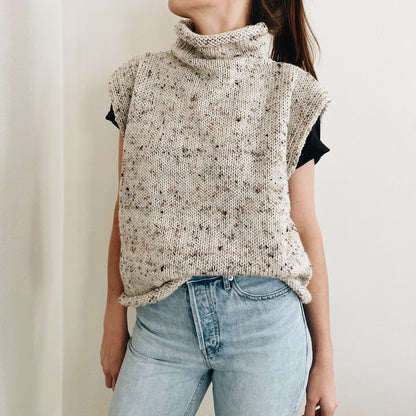 The Miller Lightweight Sleeveless Roll Neck Knitting Pattern