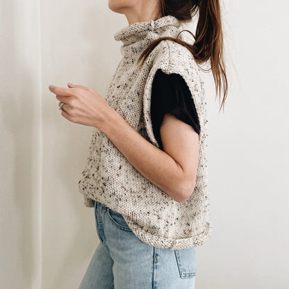 The Miller Lightweight Sleeveless Roll Neck Knitting Pattern