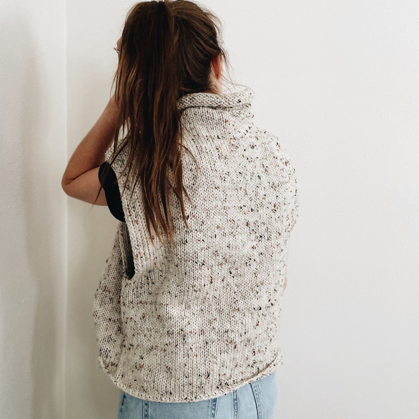 The Miller Lightweight Sleeveless Roll Neck Knitting Pattern