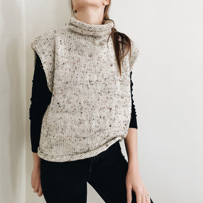 The Miller Lightweight Sleeveless Roll Neck Knitting Pattern